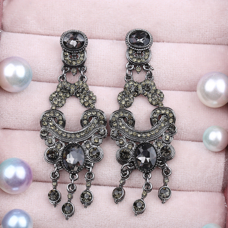 Pendientes de banquete de Tassel de diamante larga y larga al por mayor